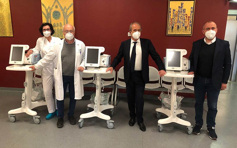 Covid, donati tre nuovi ventilatori polmonari al Santa Maria Nuova
