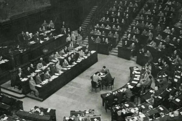 Una foto della Camera dei Deputati d'epoca
