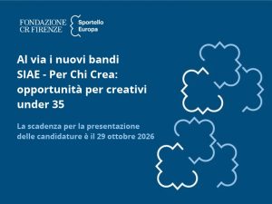 Un webinar dello Sportello Europa sui nuovi bandi SIAE per i giovani creativi under 35